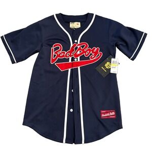 Invisible Bully Bad Boy Notorious BIG Biggie Baseball Jersey Mens Med Streetwear